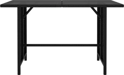 Obrázek produktu pro vidaXL Zahradní jídelní stůl černý 110x70x65 cm Poly ratan