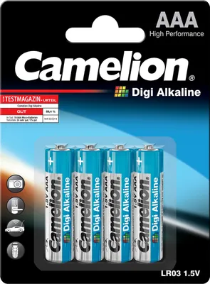 Produktbild von Camelion Digi Alkaline Batterien 4 Stück, Micro AAA LR03
