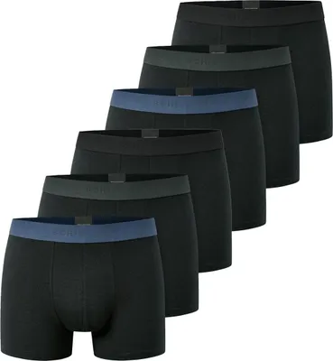 Produktbild von Schiesser 6er Pack 95/5 Baumwolle Retro Short / Pant Mit Logo-Webgummibund, Perfekter Sitz, hoher Komfort, Elastisches Material