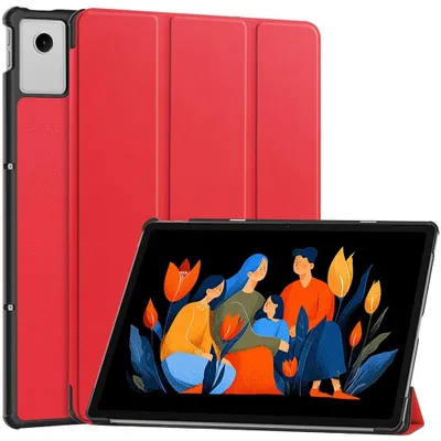 Produktbild von Coverup Tri-Fold Ständer Klapphülle mit Schlaf/Wach-Funktion - Lenovo Idea Tab Plus Hülle - Rot