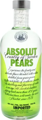 Produktbild von Absolut 70071120, 0,7 l, 40%, Schweden, Birne, 70 kcal, 78 kcal