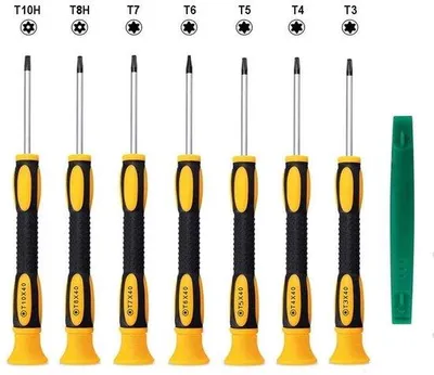 Produktbild von Famanu Torx-Schraubendreher Set 8-teilig - T3 bis T10 mit Hebewerkzeug