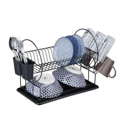Obrázok produktu pre Dvojposchodový kovový odkvapkávač čierny, RD45818