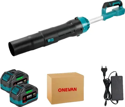Obrázek produktu pro Turbodmychadlo, výkon 8000 W, vysoká rychlost větru, 2 baterie 1EU zástrčka