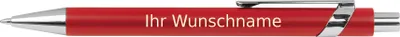 Produktbild von Kugelschreiber aus Metall mit Gravur / mit Applikationen / Farbe: rot