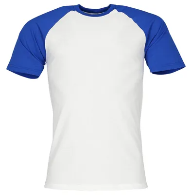 Produktbild von Fruit of the Loom Valueweight Short Sleeve Baseball T Farbe: weiß/royal Größe: 2XL