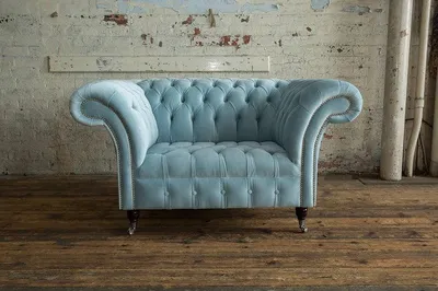 Produktbild von Chesterfield Design Sofa Sessel Couch Polster Luxus Textil Couchen 1 Sitzer #145