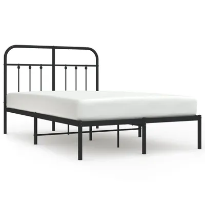 Immagine prodotto di vidaXL Struttura letto con testiera in metallo nero 120x200 cm