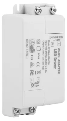 Immagine prodotto di Alimentatore da 100–240 V AC a 12 V DC, driver LED SMD, interruttore, trasformatore di potenza per strisce LED (12 W)