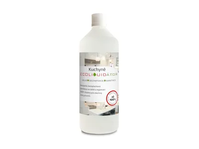 Obrázok produktu pre Ecoliquid ECOLIQUIDÁTOR do kuchyne, čistiaci a dezinfekčný prostriedok, bez vône, 1 l