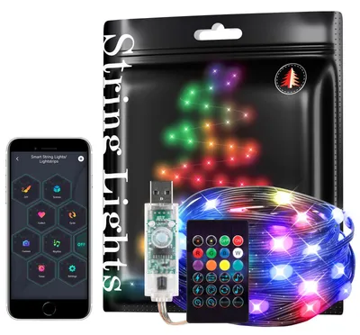 RGB-Lichterkette WS2812B IC 5m 50 LEDs USB IP67 wasserdicht