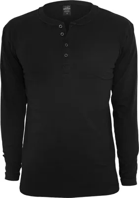 Produktbild von Urban Classics Langarmshirt Herren Basic Henley schwarz M