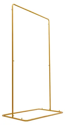 Produktbild von Metall Hochzeitsbogen - Rechteckiger Hintergrundbogen - 105x62x200 cm - Fotohintergrund für Hochzeit und Party - Gold