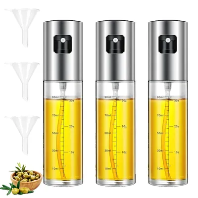 Obrázek produktu pro 3 kusy rozprašovače na kuchyňské oleje, precizní rozprašovač pro kuchyň a fritézy – snadno přenosný (100 ml)