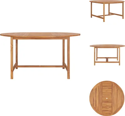 Immagine prodotto di vidaXL Tavolo da giardino 150 x 76 cm in legno massiccio di teak - Tavoli da giardino