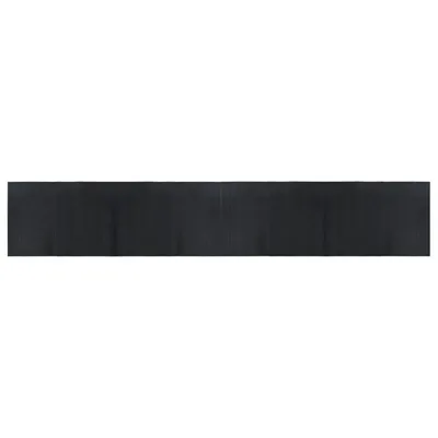Produktbild von vidaXL Teppich Rechteckig Schwarz 70x400 cm Bambus