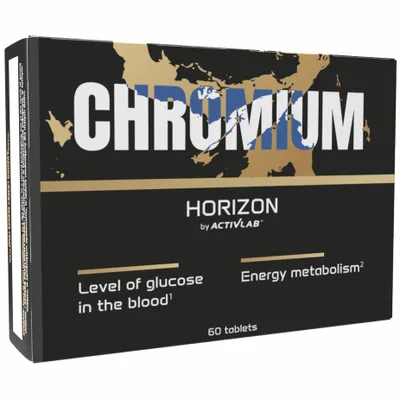Produktbild von Activlab Horizon Chrom Tabletten 200 µg mit Niacin Stoffwechsel Blutzucker Energie Müdigkeit Nahrungsergänzung 60 Tabletten