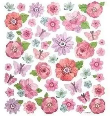 Produktbild von Blumen-Aufkleber, 46 Stück – Dalprint