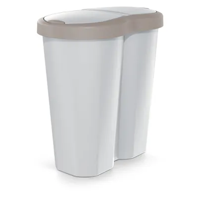 Obrázek produktu pro Odpadkový koš Compacta R Duo hnědý/ashmere objem 40 l jedna přihrádka dvě víka NDRF40-WG5C_427C