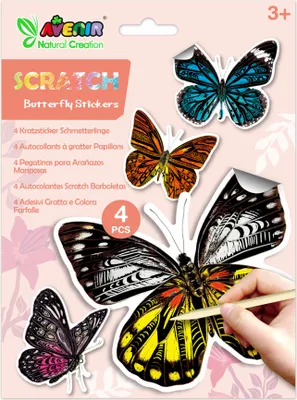 Zdjęcie produktu dla Naklejki do zdrapania - Motyle, kolekcja Natural Creations