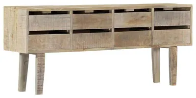 Immagine prodotto di Comò in legno di mango massello - 140x30x60 cm - Credenza - Mobile contenitore - Legno naturale