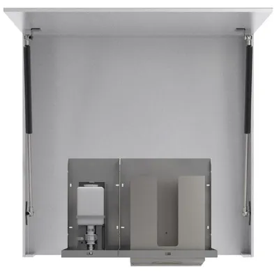 Produktbild von Nofer ESSENTIA Spiegelschrank 120cm mit zwei automatischem Seifenspender und zwei Papierhandtuchspender