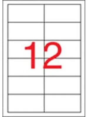 Immagine prodotto di Apli – etichette bianche rimovibili, 97 x 42,4 mm (L x A), 1.200 pezzi, 12 per foglio (3057)