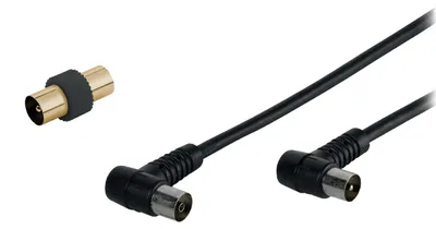 Image de VIVanco™Câble d'antenne 90 dB avec connecteurs coudés