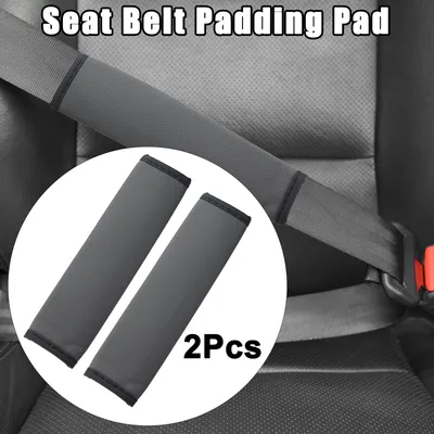 Image de 2pcs Voiture Siège Ceinture Housse Microfibre Cuir Protection Gris