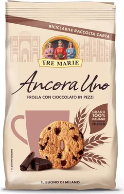 Produktbild von 3x Tre Marie Ancora Uno Frolla con cioccolato in pezzi Kekse mit Schokoladenstücken 350g cookies biscuits 100% Italienische Kekse 300g