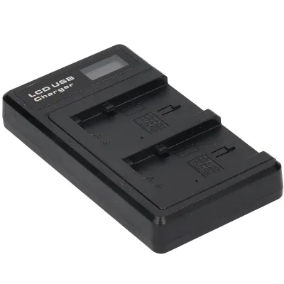 Produktbild von NP-FV100 Akku-Ladegerät / Doppel-Ladegerät mit LCD-Display - für NP-FV100 Kameraakkus