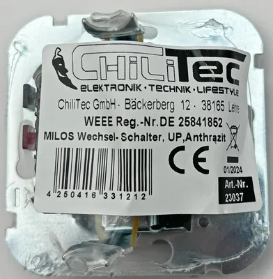 Produktbild von MILOS Wechsel-Schalter, UP, Anthrazit