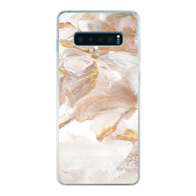 Produktbild von MuchoWow® Handyhülle Schutzhülle Hülle für Samsung Galaxy S10 Lite Wasserfarbe - Gold - Braun Silikon Softcase Handy Hülle - Schutz