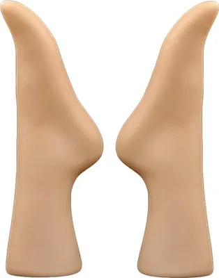 Produktbild von 2er Set Sockenbein für die Präsentation von Tennissocken Sneaker Socken | Dekobein in Hautfarbe | Deko Fuß | Schaufensterpuppe - Schaufenster Bein | Mannequin Fußmodell Weiblich