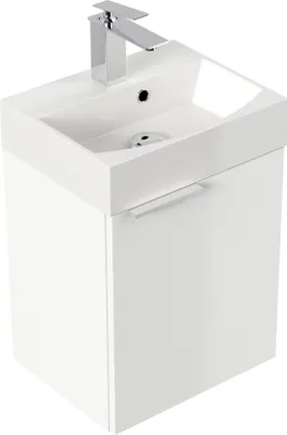 Immagine prodotto di WC ospiti Lavabo salvaspazio "Cubi 40 cm" bianco lucido