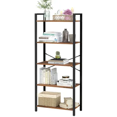 Produktbild von Songmics Regal mit 5 Ebenen Vintagebraun, 30x66x153 cm