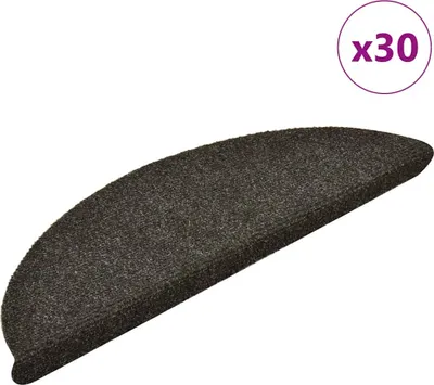 Zdjęcie produktu dla Maty na schody samoprzylepne 30 szt. 56x17x3 cm Antracyt Półokrągłe