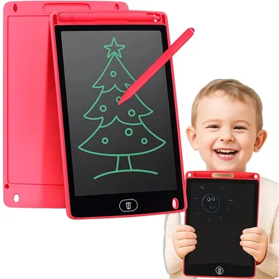 Produktbild von LCD Schreibtafel Maltafel Kinder Tablet 8,5 Zoll Zeichentafel mit Stift Rot