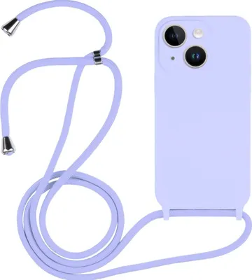 Produktbild von Mobigear Lanyard iPhone 14 Silikon Handykette - Lila