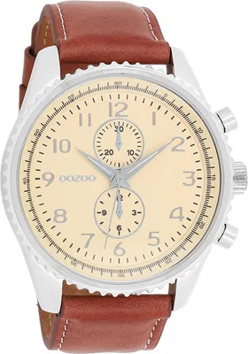 Produktbild von Oozoo Armbanduhr braun Leder Timepieces Herren Analog-Quarzuhr UOC6041A