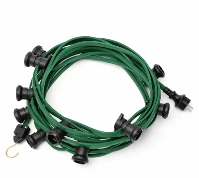 Produktbild von Illu-/Partylichterkette 5m - Außenlichterkette grün - 5 x E27 Schraubfassung