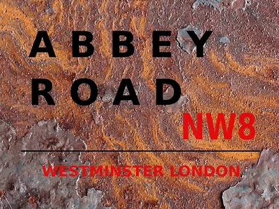 Produktbild von vianmo Holzschild 30x40 cm London Abbey Road NW8