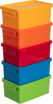 Produktbild von Betzold Aufbewahrungsbox, Farbe: Farbset 1, Setgröße: 5 Stück, Volumen: 3,8 l
