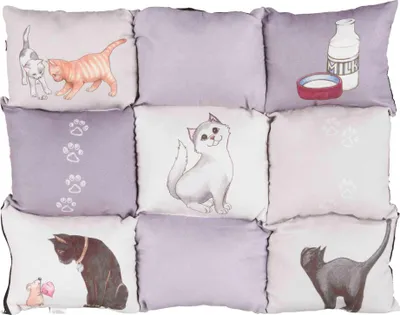 Obrázek produktu pro TRIXIE 37074, Kočka, Fleece, Polyester, Mikrovlákno, Šedá, Obrázek, 550 x 450 mm