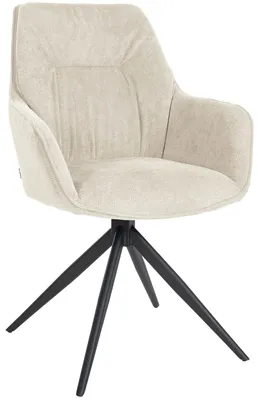 Produktbild von In And OutdoorMatch Esszimmerstuhl Hughie – Creme – Stoff – Hochwertige Polsterung – r Esszimmerstuhl – Stilvoller und klassischer Look