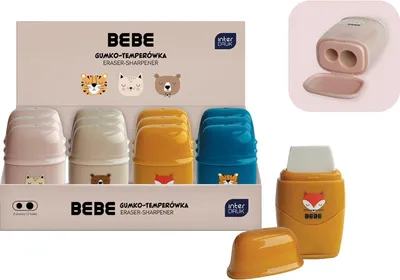 Immagine prodotto di Doppelspitzer / Radierer "Bebe Friends" 2-teilig 12 Stück Verkaufseinheit 666362 5902277349194