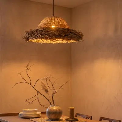 Productafbeelding van Natuurlijke hanglamp Natu Ø 86cm, AI-gegenereerde afbeelding