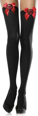 Produktbild von Totenkopf Overknees - für Halloween Kostüm Damen