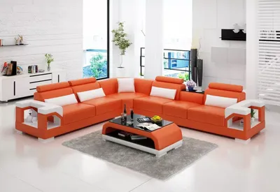 Zdjęcie produktu dla Skórzana sofa w salonie Skórzana kanapa w salonie Skórzana kanapa w salonie