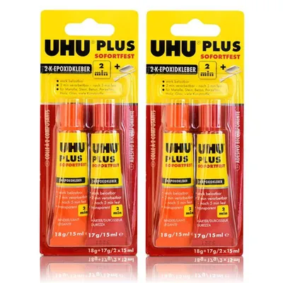 Produktbild von 2x UHU Plus Sofortfest Kleber 2-K-Epoxidkleber